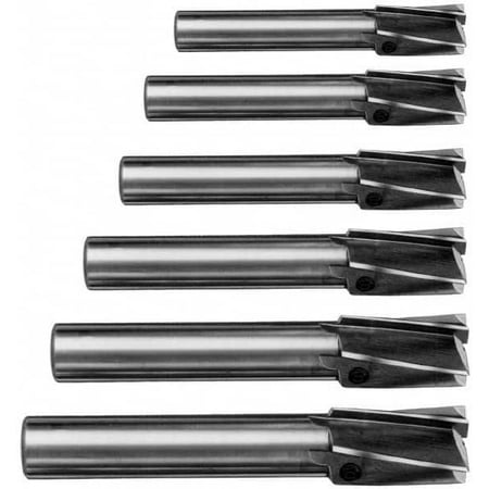 

Value Collection 6 Piece 3 Flutes Straight Shank Interchangeable Pilot Counterbore Set
