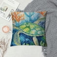 thumbnail image 2 of JEUXUS  Coastal Throw Pillow Covers Ocean Outdoor Beach Pillows Cover Summer Theme Sea Turtle Seahorse Sea Fish Sea Crab Decor Square Pillowcase for Patio Couch Sofa, 2 of 5