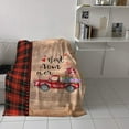 thumbnail image 4 of Best Mom Ever Super Soft Throw Blankets Mothers Day Rusic Red Buffalo Plaid Love Truck Fluffy Fuzzy Flannel Bed Blanket Decorative for Home Sofa Couch Chair Living Bedroom,60x80 in, 4 of 6