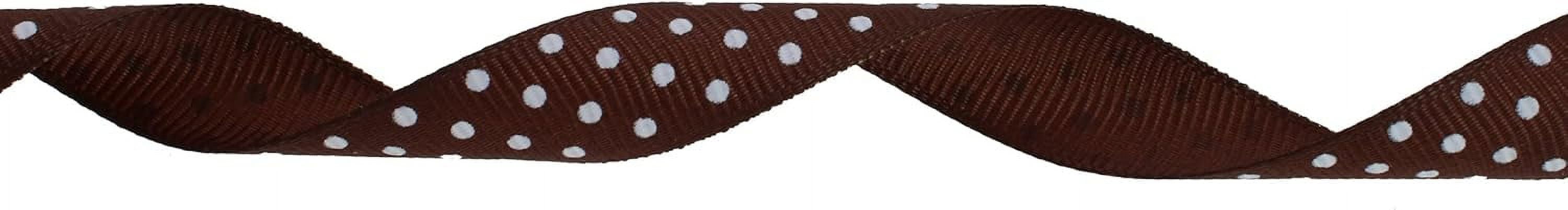 NANAHuang Polka Dot Grosgrain Ribbon 25 Yard Each Roll Polyester (3/8", Royal Blue)