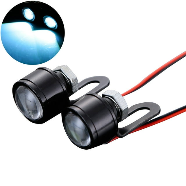 LED Strobe Tail Light Backup Lamp Motorcycle Mirrors Mount Eagle Eye Running Lamp