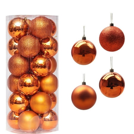 

ActFu Christmas Balls Pendant 24Pcs Decorative Unbreakable Nice-looking Xmas Party Pearlescent Balls