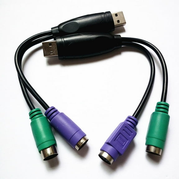 PHANY USB to PS2 cable mouse and keyboard cable can pass the scan gun PS2 to wire conversion cable 2 pieces