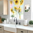 thumbnail image 5 of Sunflowers Tie Up Curtains for Windows, Adjustable Balloon Window Shades, Yellow Floral Summer Botanical Elegant Pastoral Kitchen Window Treatments Farmhouse Short Curtains with Rod Pocket 42"x45", 5 of 8