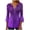 #261-Purple, variant on Women's Casual Gingham Check Print Turndown Collar Short Sleeve Button Down Shirt with Pockets for Everyday Wear