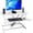 White, variant on 32-Inch Ergonomic Sit to Stand Up Desk Riser, Gas Spring Desktop Workstation with Keyboard Tray, Black