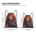 thumbnail image 2 of Zufioo Sac de Sport Imprimé Chucky Sac de Gym à Ficelle Lavable en Machine Sac à Dos à Ficelle pour Hommes Femmes-Moyen, 2 of 6