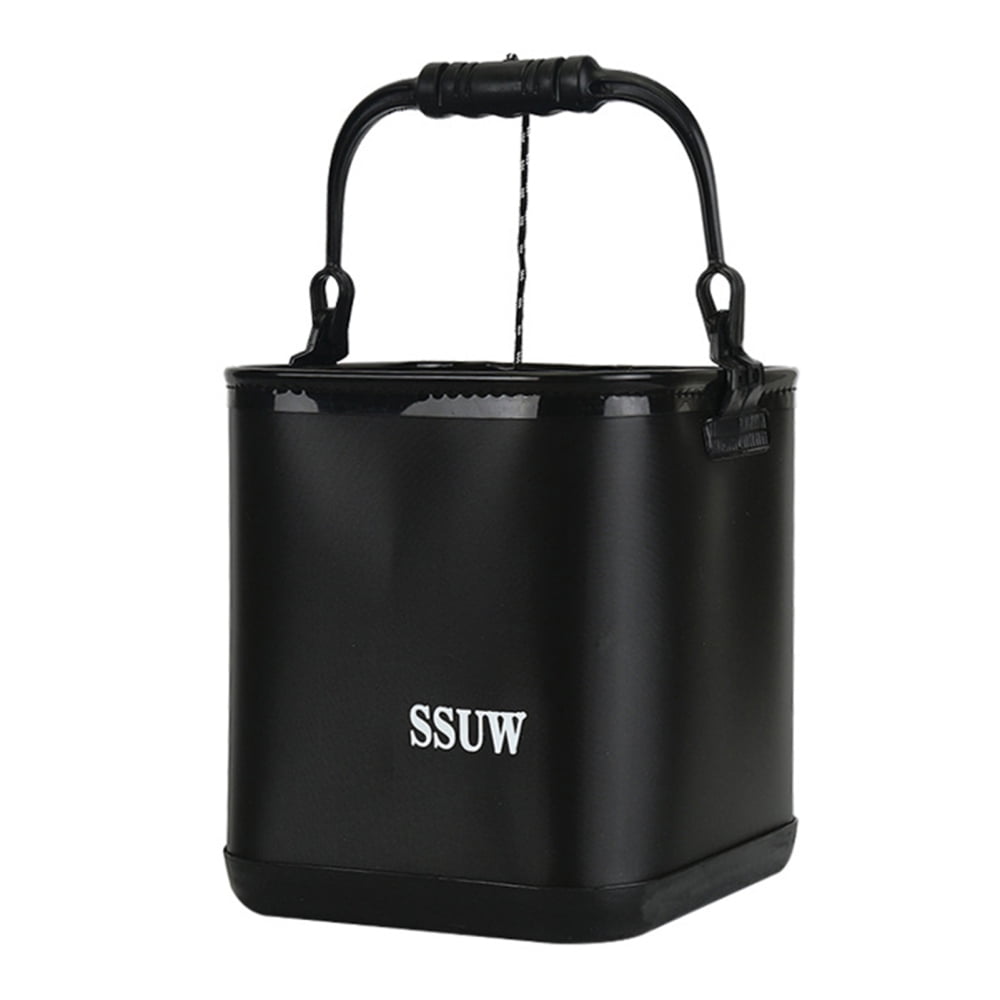 EVA Folding Fish Bucket Fishing Bucket Transparent Small Size with Rope