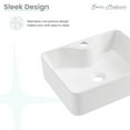 thumbnail image 4 of Rennes 19" Vessel Sink in Glossy White, 4 of 12