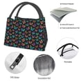 thumbnail image 4 of Disketp Multicolored Butterflies Bolsa Térmica Estampada, Bolsa Térmica Aislante para Almuerzo, Playa y Campamento, 4 of 6