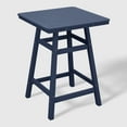 thumbnail image 2 of WestinTrends Malibu 5-Piece HDPE Outdoor Patio Dining Bar Bistro Table Set with Counter High Bar Stool, Navy Blue, 2 of 10