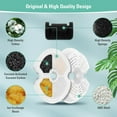 thumbnail image 3 of 4 Pack Cat Water Fountain Filters & 4 Pre-Filter Sponges for 67oz/2L Cat Water Fountain with LED Night Light, Pet Water Fountain Replacement Filters, 3 of 8