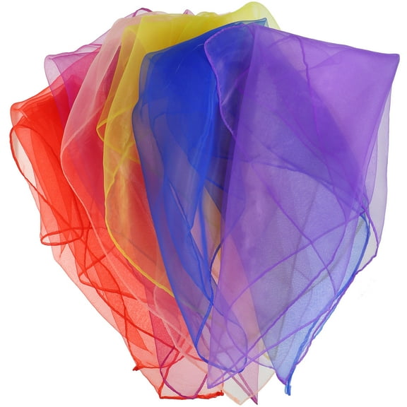 GAXIRE 6-Pack Colorful Juggling Scarves for Dance, Stage , Kindergarten Play, Movement Activities, and Educational Fun