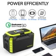 thumbnail image 2 of 200W Portable Power Station 222Wh 60000mAh Backup Lithium Battery Power Supply Solar Generator with 2 110V AC Outlets/2 QC3.0 LED Flashlights for CPAP Home Camping Emergency Backup, 2 of 8