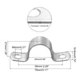 thumbnail image 2 of Unique Bargains 25mm Rigid Pipe Strap Clamp, 10 Pcs 304 Stainless Steel Two Hole U-shape Tube Clip, 2 of 5
