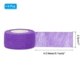 thumbnail image 2 of Uxcell 4Pcs Sports Self-Adhesive Tape, 2"x5Yards Bandage Wrap Tape, Purple, 2 of 5