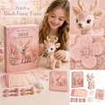thumbnail image 2 of DIY Felt Deer Sewing Kit, Enchanted Forest Blush Felt Patchwork Craft Set, Handmade Stuffed Fawn Making Supplies with Instruction Book for Home Decor & Gift, 2 of 7