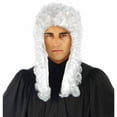 thumbnail image 2 of Fun Shack Mens White Judge`s Wig Adult Court Barrister Fancy Dress Costume Halloween White One Size, 2 of 2