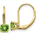 thumbnail image 1 of 14K Yellow Gold 5mm Peridot Leverback Earrings (16 X 5) Made In United States xlb111pe, 1 of 5