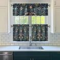 thumbnail image 3 of Farmhouse Floral Curtains 24 Inch - 3 Panel Set with Vintage Botanical Print, Bohemian Wildflowers & Bees, Rod Pocket for Spring Summer Decor, 3 of 6