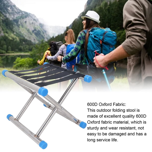 Tabouret Camping Pliable Portable Acier - Charge 200kg Ultra Léger Pour Randonnée