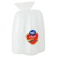 Great Value Clear Plastic Cups, 16 oz, 100 Count