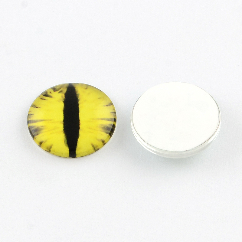 Half Round/Dome Dragon Eye Pattern Glass Flatback Cabochons for DIY Projects Mixed color 8x3mm