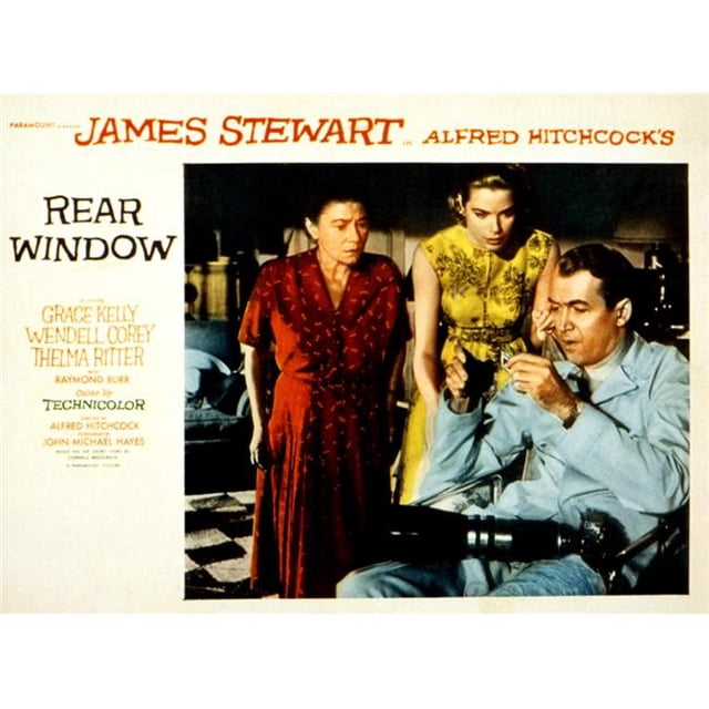 Everett Collection EVCMSDREWIEC021H Rear Window Thelma Ritter Grace Kelly James Stewart 1954 in. Movie Poster Masterprint, 14 x 11
