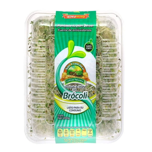 Germinado de alfalfa con brócoli San Francisco Cultivos Naturales 200 g