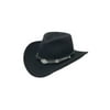 Men's Crushable Wool Hat, Bar & Shield Leather Band Black HD-208, Harley Davidson