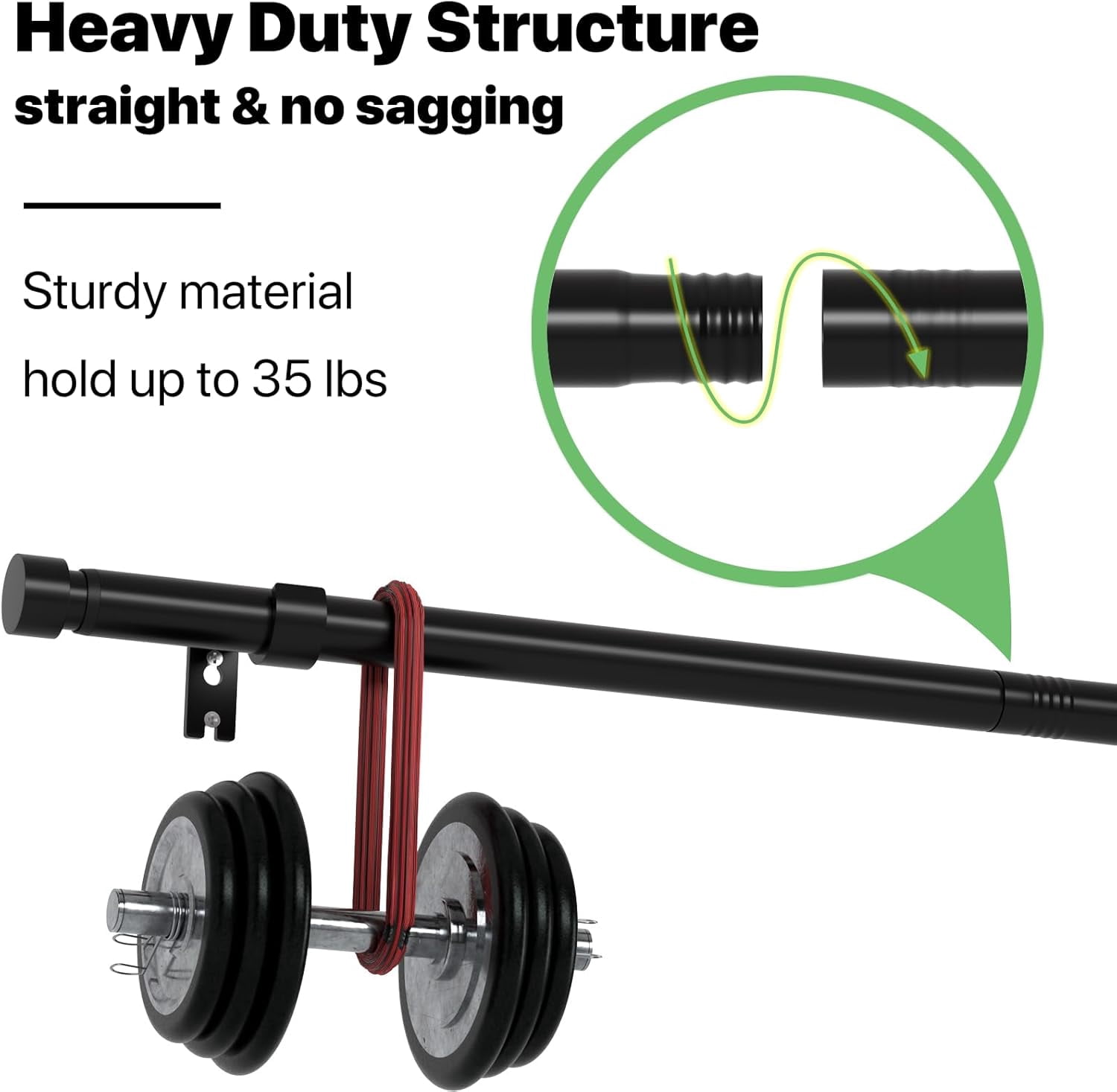 Extra Long Curtain Rods 120-inch To 170-inch, 1" Heavy Duty Black Curtain Rod for Windows Outdoor Pato, Living Room, Bedroom, Metal Modern Drapery Pole with End Caps, 10 to 14.2 ft Drapery Rod