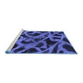 thumbnail image 2 of Ahgly Company Machine Washable Indoor Square Abstract Blue Modern Area Rugs, 8' Square, 2 of 4