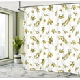 thumbnail image 4 of Ambesonne Nature Shower Curtain, Mediterranean Branches, 69"Wx70"L, Green Yellow Olive, 4 of 4