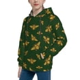 thumbnail image 2 of Kdxio Hohey Bee Pattern Boys Athletic Unisex Boys Girls Hoodie with Pocket Sweatshirts-Large, 2 of 6