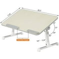 thumbnail image 3 of Adjustable Tray Table Lap Desk Fits up to 17-Inch Laptop, Medium, 12"x20", Cream, 3 of 6