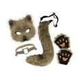 thumbnail image 1 of BELOVING Ensemble Collier et Queue d'Animal Visage d'Halloween pour Bal Boîte de Nuit Jeu de Rôle Kaki, 1 of 9