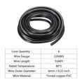 thumbnail image 5 of 22AWG Electrical Wire 6 Conductors Tinned Copper 9.8Ft Low Voltage Case Flexible Extension Power Cord Black, 5 of 7