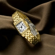 CHEETAH Watches for Women with Small Vintage Bracelet, Rectangular Case Roman Dial