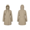 thumbnail image 4 of Ghalytn Women's Mid Length Hooded Rain Jacket with Adjustable Cuffs, Drawstring Waist Zip Up Windproof Coat Side Pockets, 4 of 9