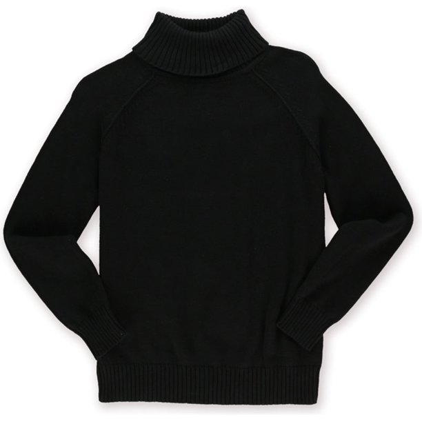 Karen Scott suéter de cuello alto para mujer, negro, XS