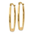 thumbnail image 2 of 14K Yellow Gold Polished 2.25mm Rectangle Hoop Earrings, 2 of 4