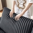 thumbnail image 5 of Modern 71" Sofa with Storage Armrests and USB Charging Port, Plush Corduroy Fabric 2-Seater for Living Room, Dark Gray, 5 of 20