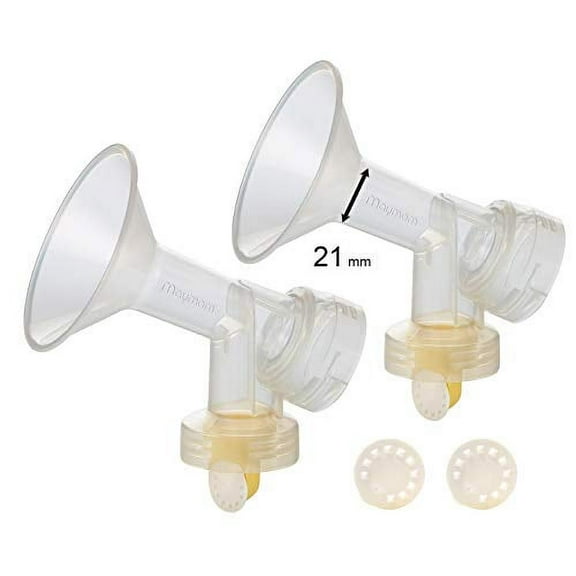 21 mm 2xOne-Piece Small Breastshield w/ Valve and Membrane for Medela Breast