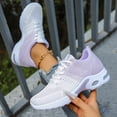 thumbnail image 5 of AJGRHE Womens Sneakers Air Cushion Running Shoes Lightweight Tennis Walking Shoes Mesh Breathable Gym Work Fashion Sneakers Athletic Comfortable Casual Purple 37, 5 of 9