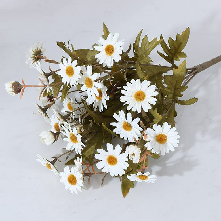 2 Pack Artificial Flowers, Artificial Daisy Flowers Bulk Long