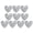 Silver, variant on YAHHU 10PCS Heart Shaped Rhinestones Applique 4cm / 1.6 inches Hot Fix Sewing Patches Clothing Shoes Decoration, Red