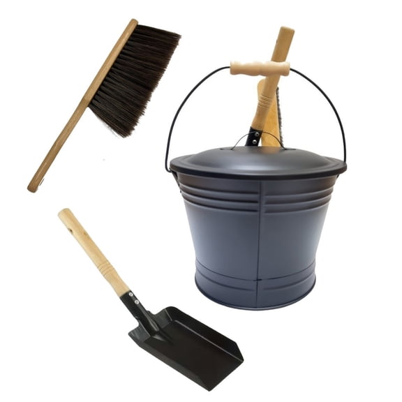 Fireplaces Ashes Storage Bucket with Handle for Indoor Outdoor Maintenance