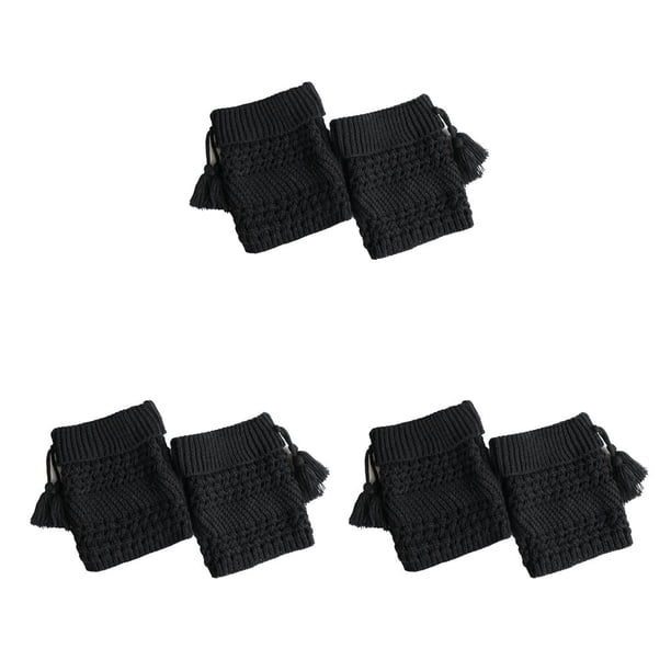 Monstrate Calentador de piernas Cubierta para mantener el calor Envoltura Adorno para botas Puños para botas Negro Type1 NO1 Monstrate CBP288849