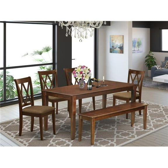6 Piece Dudley Dining Set - Mahogany