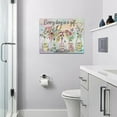 thumbnail image 2 of Bathroom Decor Wall Art Rustic Colorful Flower Pictures Wall Decor Mason Jar Floral Painting Farmhouse Canvas Prints Modern Framed Artwork Decor for Home Kitchen Bedroom Living Room 16"x12", 2 of 6